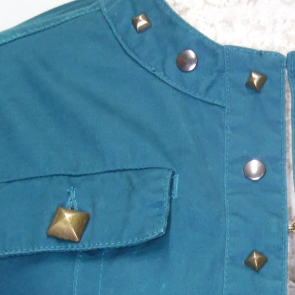 Live a little Teal Studded Jacket - Picture 5 of 8